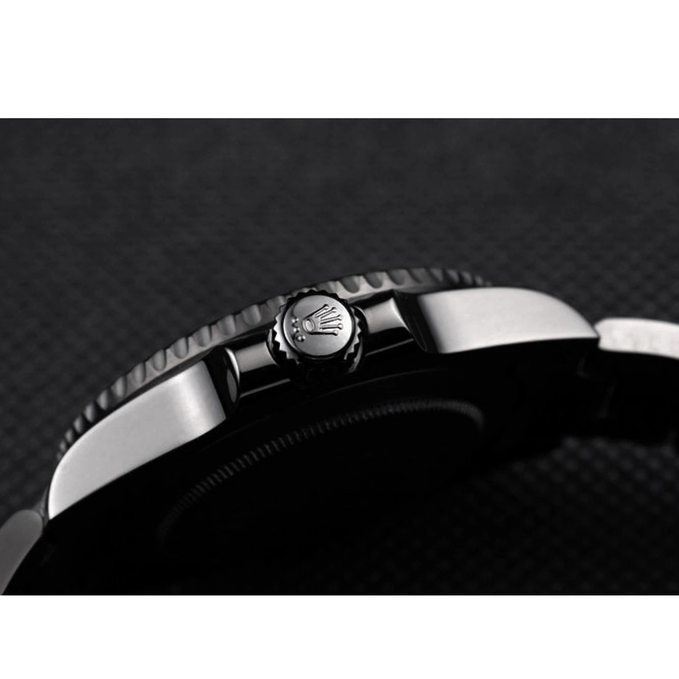MiroTime 0726 Rolex Swiss Submariner Pro-Hunter Black Steel Strap Black Dial